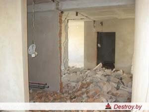 демонтаж кирпичных стен