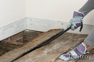 демонтаж деревянного пола своими руками